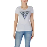 Guess Majice s kratkimi rokavi SS CN TRIANGLE FLOWER W5RI00 J1314 Bela