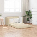  Podni kauč na razvlačenje 2-u-1 krem 112x174x55 cm od tkanine | shoptok.hr