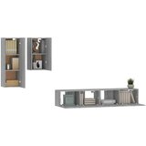  4-dijelni set TV ormarića sivog sonome konstruirano drvo | shoptok.hr