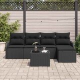  Sjedeća garnitura za vrt 6 kom. Crna poliratan 55 x 55 x 37 cm | shoptok.hr