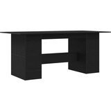 vidaXL Jedilna miza črni hrast 180x90x76 cm inženirski les | Shoptok.si