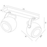  Argon 7038 - Spot lampa KOS PLUS 2xGU10/5W/230V bela/zlatna | Eponuda.com