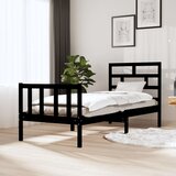 Maison Chic Posteljni okvir - Enojna postelja - Postelja za odrasle črn iz trdne borovine 75x190 cm-J14026, (21767134) | Shoptok.si