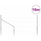  Heksagonalna ograda s stubom 10 x 0,8 m Pocinčani čelik Srebrna | shoptok.hr
