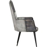  Fotelj siv iz pravega usnja, (20701614) | Shoptok.si