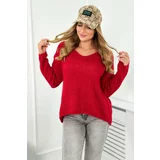 Kesi Sweater with mohair oversize red