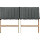 vidaXL tapecirano vzglavje temno siva 140 cm masivno borovo les | Shoptok.si