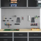 vidaXL Stenski organizator orodij Siva Jeklo 150 x 1 x 80 cm Kaveljčki Cene