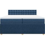  Krevet s oprugama i madracem plavi 200 x 200 cm od tkanine | shoptok.hr