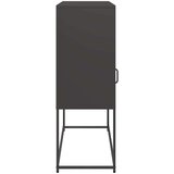vidaXL Komoda crna 100,5 x 39 x 107 cm od hladno valjanog čelika | shoptok.hr