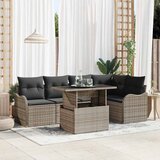 Sjedeća garnitura za vrt 6 kom. Svijetlo Poli Ratan 121 x 62 x 85 cm | shoptok.hr