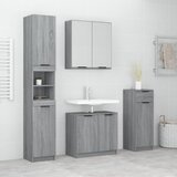 Maison Chic Kopalniške omarice - Kopalniški sestavi 4 kosi siva sonoma inženirski les, (21787987) | Shoptok.si