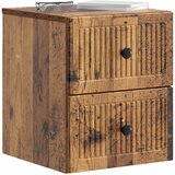  Noćni ormarić za montažu na zid Staro drvo 33 x 34,5 x 40 cm | shoptok.hr