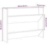 vidaXL Stenska omara za čevlje starinski les 80x18x60 cm iverna plošča | Shoptok.si