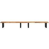  Zidna polica za umivaonik od čelika i masivnog bagremovog drva Smeđa 160 x 40 x 2 cm | shoptok.hr