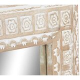  Zidno ogledalo Home ESPRIT Bijela Prirodno Slon Indijac 83 x 4 x 121 cm | shoptok.hr