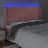  Uzglavlje ružičasto 203x16x118/128 cm baršunasto | shoptok.hr