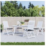 vidaXL Blazine za vrtne stole 4 kosi crne karo 50x50x3 cm tk | Shoptok.si