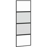  Klizna vrata crna 76x205 cm od kaljenog stakla i aluminija | shoptok.hr