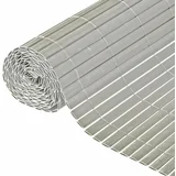 Nature dvostrana vrtna pregrada PVC 1,5 x 3 m siva