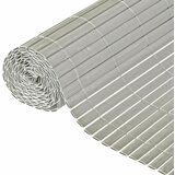 Nature Dvostranska vrtna pregrada PVC 1,5x3 m siva | Shoptok.si