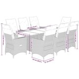  9-dijelni vrtni blagovaonski set s jastucima crni od poliratana | shoptok.hr