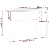  Toaletni stolac siva boja betona 70x35x45 cm konstruirano drvo | shoptok.hr