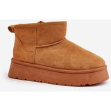 EVENTO Low women's snow boots on a platform insulated with Camel Saldren fur | Eponuda.ba