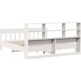  Posteljni okvir brez vzmetnice bel 200x200 cm trdna borovina, (21610945) | Shoptok.si