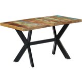  Blagovaonski stol od masivnog obnovljenog drva 140 x 70 x 75 cm | shoptok.hr