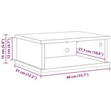  Nočna omarica Umetni hrast 40 x 31 x 15 cm Konstruiran les, (5000160516) | Shoptok.si