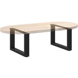  Noge za klubsko mizico v obliki črke U, 2 kosa, črne, 50 x (30-31) cm, jeklo, (22123564) | Shoptok.si