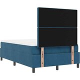 Box Postelja z vzmetnico z vzmetnico Temno modra 120 x 190 cm Žamet, (5000127242) | Shoptok.si