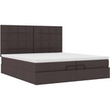  Otomanski posteljni okvir z vzmetnicami rjav 200x200 cm blago, (21653350) | Shoptok.si