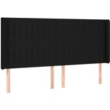  Uzglavlje s ušima crno 163x16x118/128 cm od tkanine | shoptok.hr