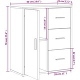  Komoda dimljeni hrast 60 x 31 x 70 cm od konstruiranog drva | shoptok.hr