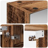  Kupaonski ormar s ogledalom Staro drvo 50 x 14,5 x 70 cm | shoptok.hr