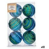  Set božićnih kuglica Ø 8 cm Plava Zelena PVC (12 kom.) | shoptok.hr