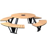 Ambia Garden VRTNA GARNITURA nerjaveče jeklo črna, barva tikovine | Shoptok.si