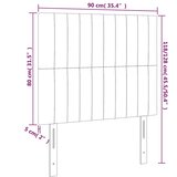  Uzglavlje tamnozeleno 90x5x118/128 cm baršunasto | shoptok.hr