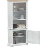  Visok predalnik Bela 74 x 38 x 170 cm Masivno borovo les, (5000217923) | Shoptok.si