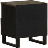 vidaXL Noćni ormarić crni 40 x 33 x 46 cm od masivnog drva manga | shoptok.hr