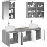  Set ormarića za kupaonicu 5 kom. Siva Sonoma Konstruirano drvo | shoptok.hr