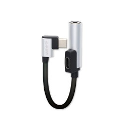 Passive USB-C razdelilec za polnjenje in zvok - srebrn