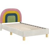  Okvir za krevet s uzglavljem Krema 80 x 160 cm Baršun | shoptok.hr