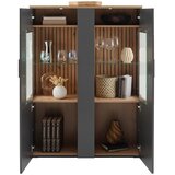 Modern Living Visoka Komoda Amare, Antracit, Barva Hrasta | Shoptok.si