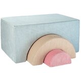 Wigiwama Mentolno zelen otroški tabure iz rebrastega žameta Rainbow – | Shoptok.si