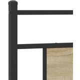 vidaXL Posteljni okvir brez vzmetnice hrast 75x190 cm inženirski les Cene