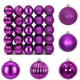  Set božićnih kuglica 50 kom. Lila 8 cm Polistiren | shoptok.hr