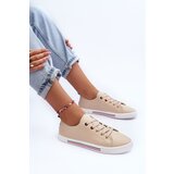 EVENTO Women's Leather Sport Shoes Beige Mossaia | Shoptok.si